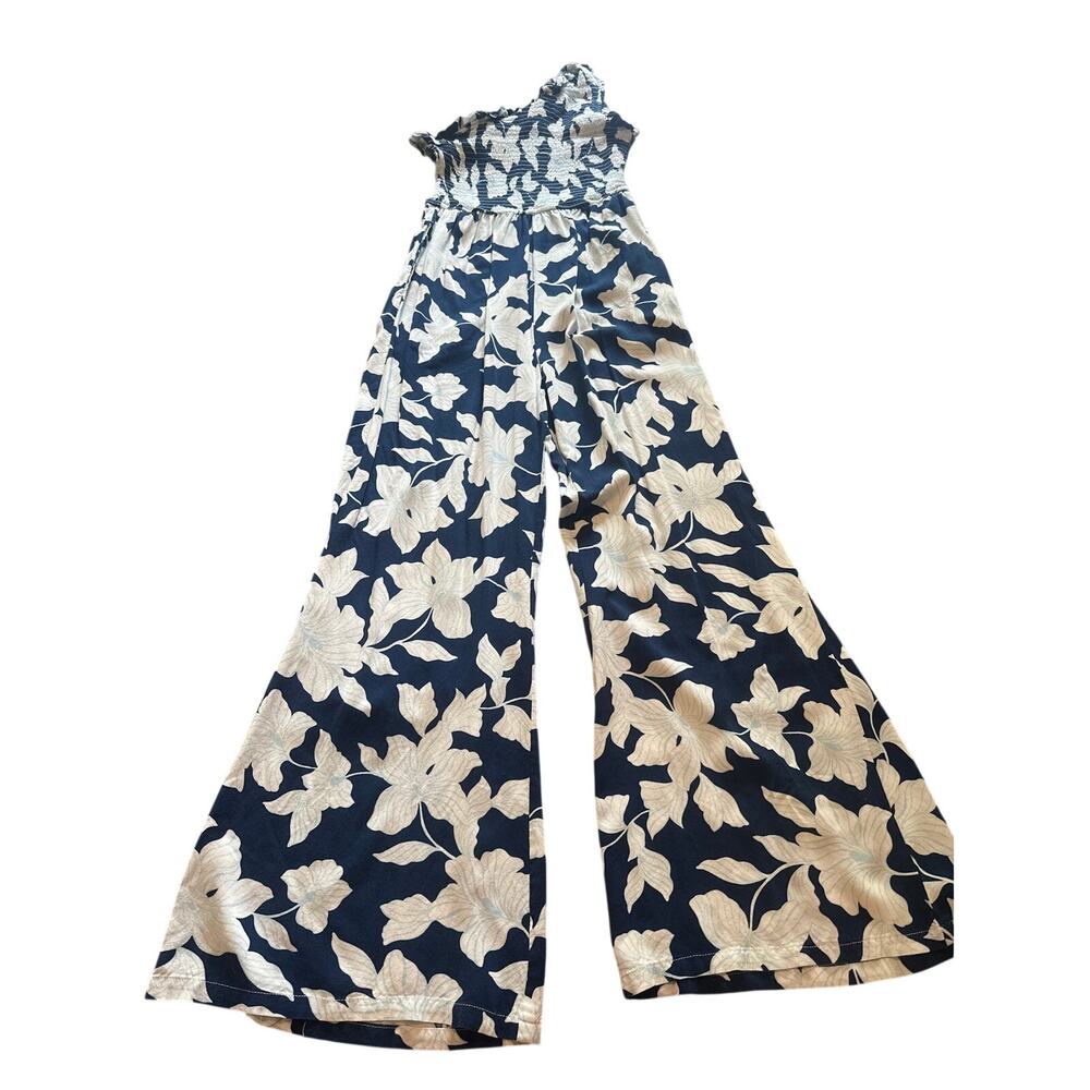 Japna One‑Sleeve Floral Wide‑Leg Jumpsuit – Size Small